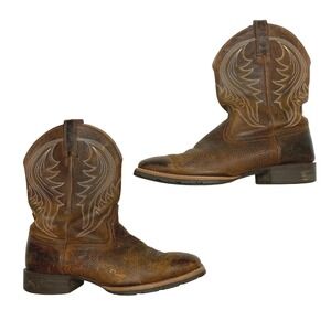 Ariat Cowboy Boots Mens 13D Brown Leather Rambler Square Toe Western